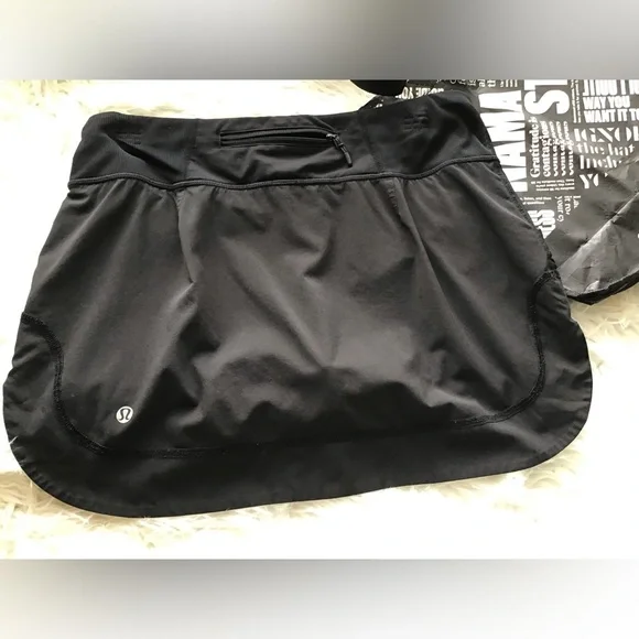 🌼Lululemon Run: For All Skirt Black Size 6 - Picture 8 of 15
